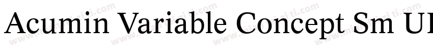 Acumin Variable Concept Sm UB字体转换